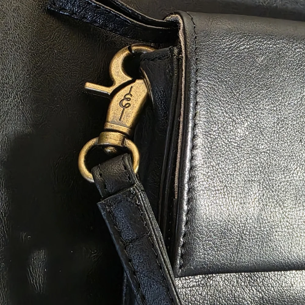 DAY & MOOD Black Leather Clutch Wristlet Wallet Anthropologie